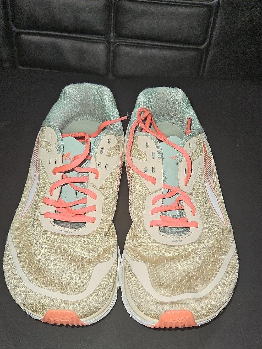 Altra Women's Light Gold Running Shoes with Coral Laces Size 7
